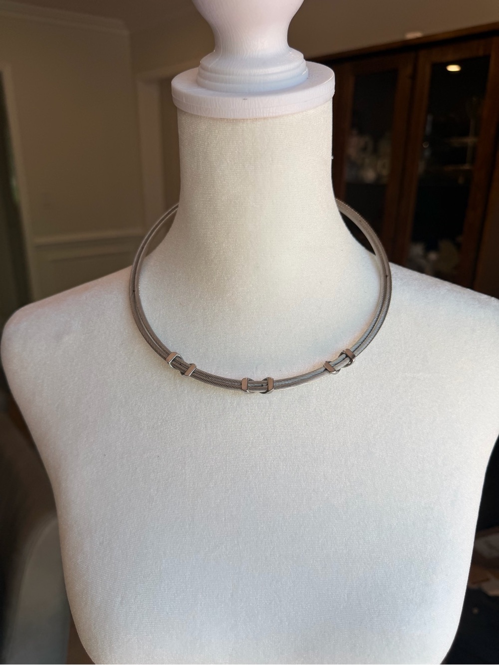 Gucci Long Double-Layer Silver Bead Necklace - Picture 1 of 8